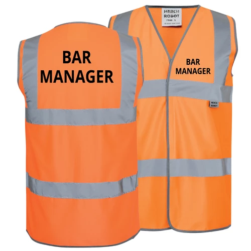 Bar Manager Printed Safety vest