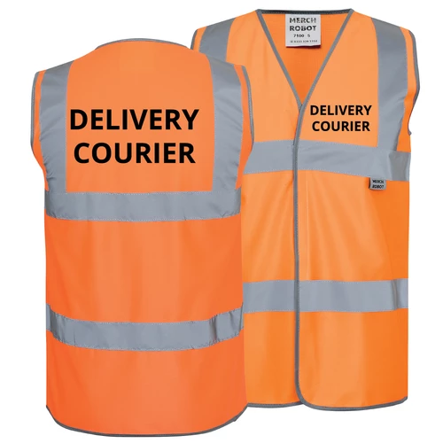 Delivery Courier Printed Safety vest
