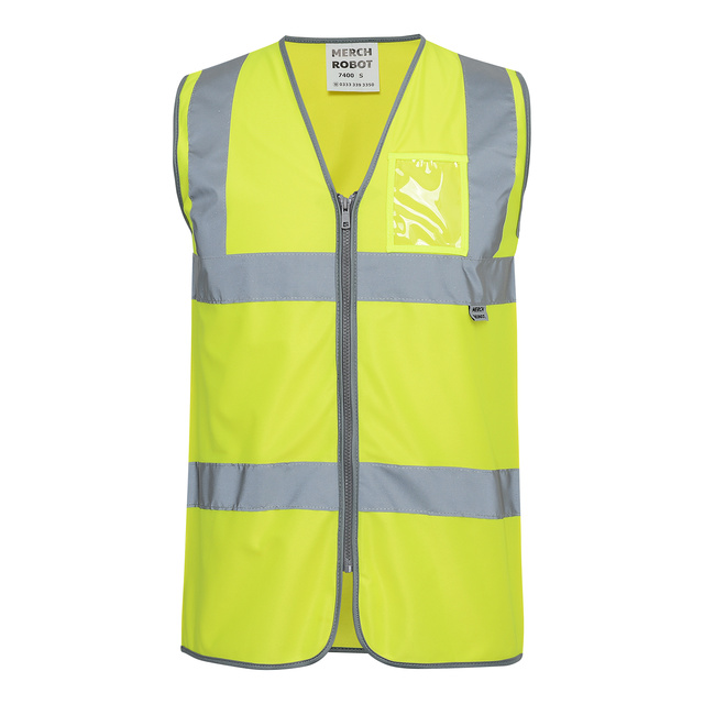 Executive High Vis vest with Zip and ID holder