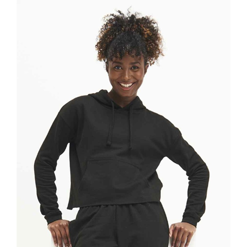 Ladies Cropped Hoodie Just Hoods MODEL 1