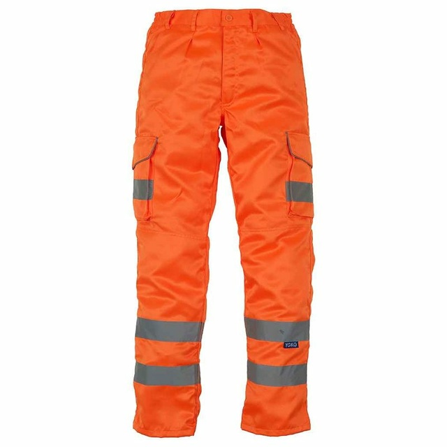 Hi-Vis Cargo Trousers with Knee Pad