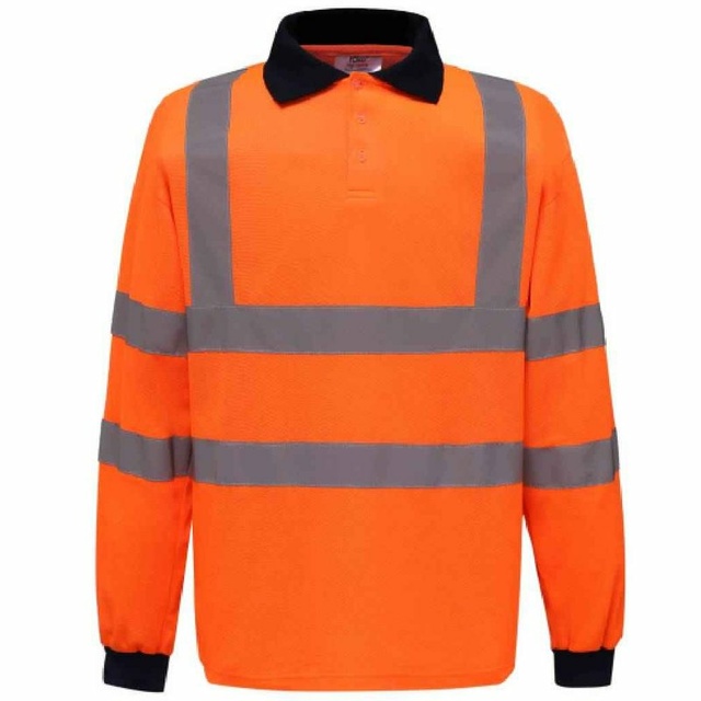 Hi-Vis Long Sleeve Polo Shirt