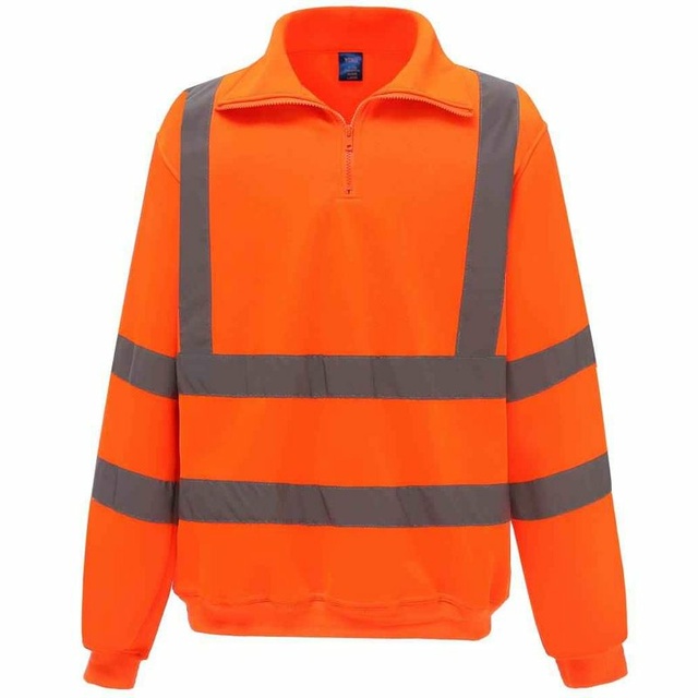 Hi-Vis Zip Neck Sweatshirt