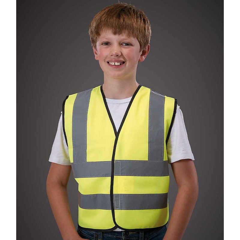 Kids Hi-Vis Two Band and Braces Waistcoat YOKO MODEL 1
