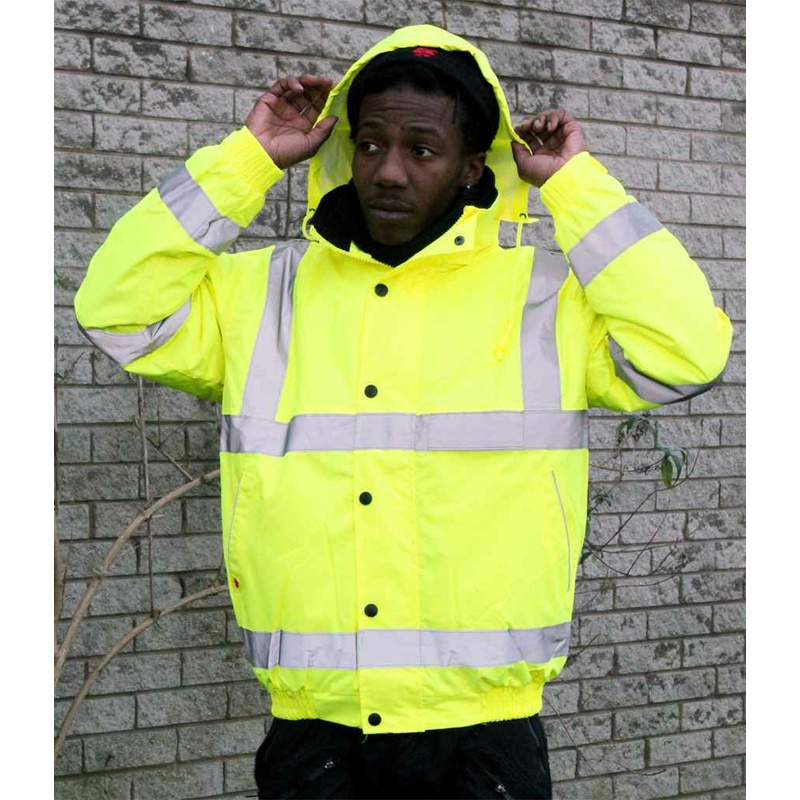 Hi-Vis Fleece Lined Bomber Jacket Warrior MODEL 1