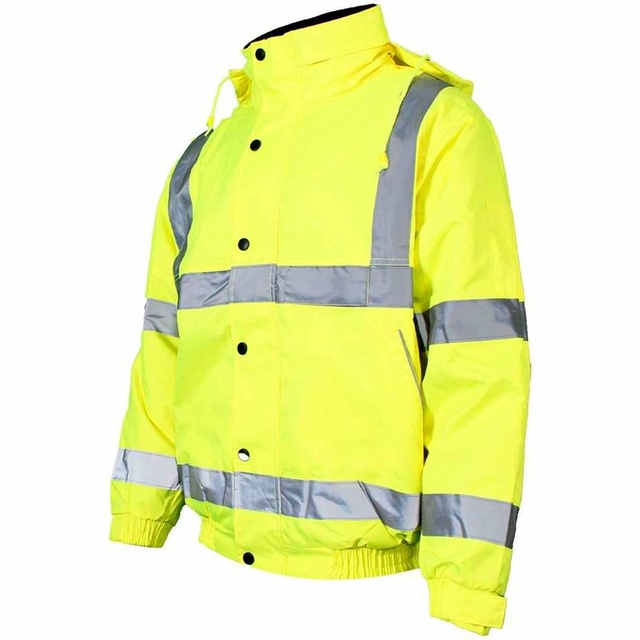 Hi-Vis Fleece Lined Bomber Jacket