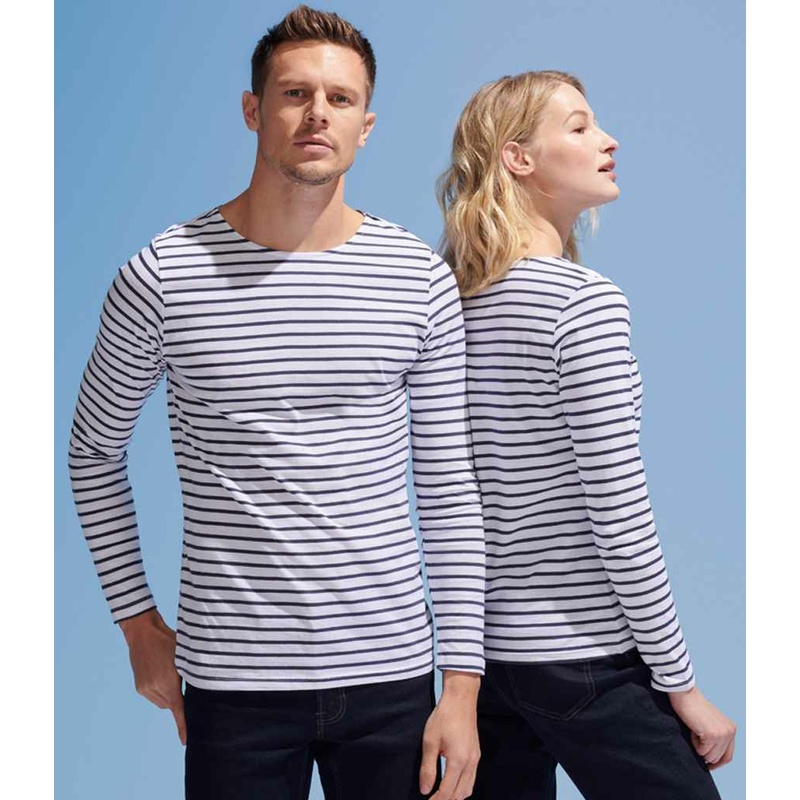 Marine Long Sleeve Striped T-Shirt SOL'S MODEL 1